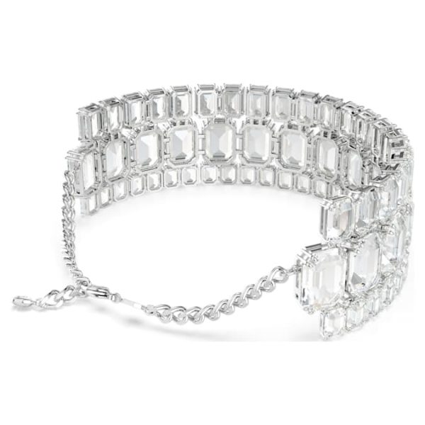 Millenia choker Octagon cut, White, Rhodium plated - Image 5