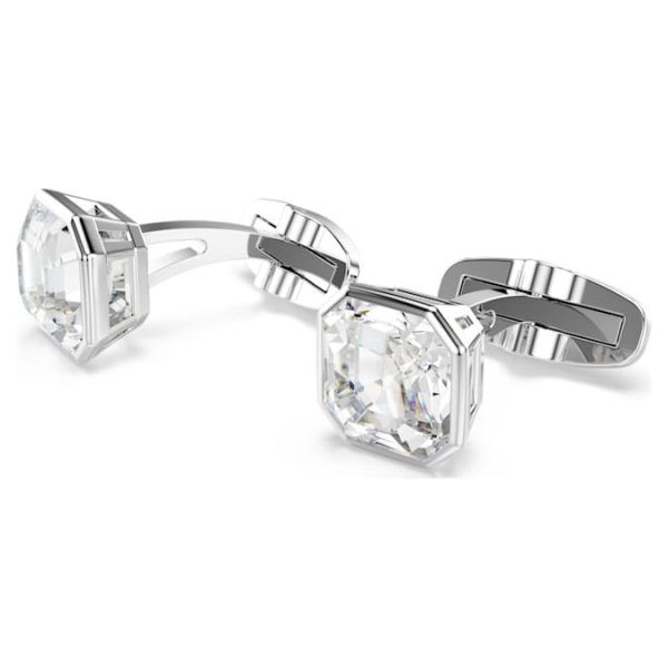 Millenia cufflinks Octagon cut, White, Rhodium plated - Image 3