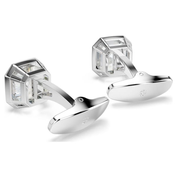 Millenia cufflinks Octagon cut, White, Rhodium plated - Image 6