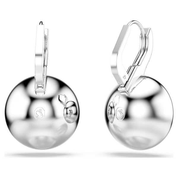 Millenia drop earrings Round cut, White, Rhodium plated - Image 5
