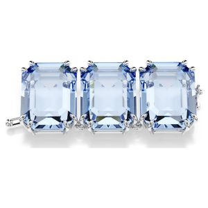 Millenia extender Octagon cut, Blue, Rhodium plated