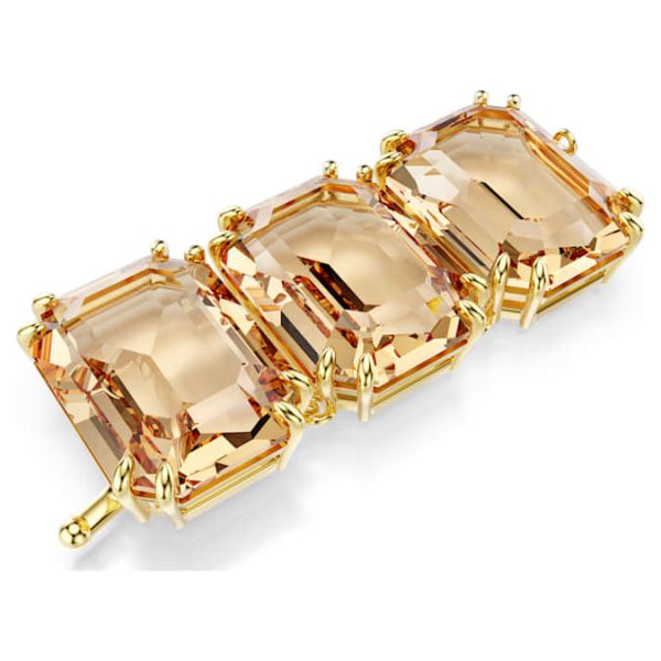 Millenia extender Octagon cut, Caramel, Gold-tone plated - Image 3
