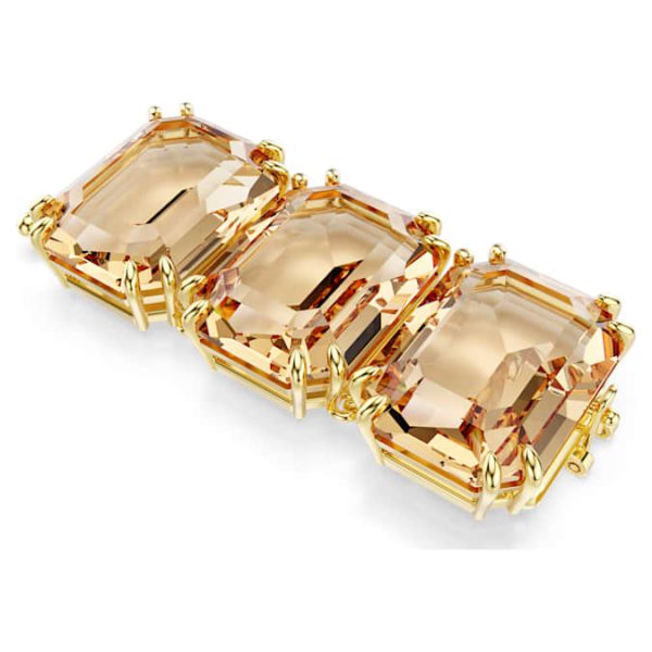 Millenia extender Octagon cut, Caramel, Gold-tone plated - Image 4