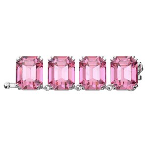 Millenia extender Octagon cut, Pink, Rhodium plated