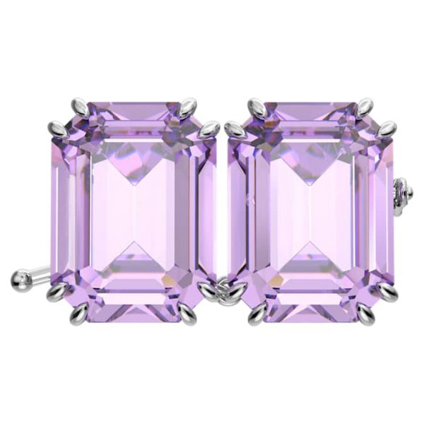 Millenia extender Octagon cut, Purple, Rhodium plated