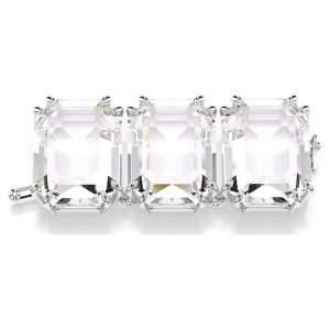 Millenia extender Octagon cut, White, Rhodium plated