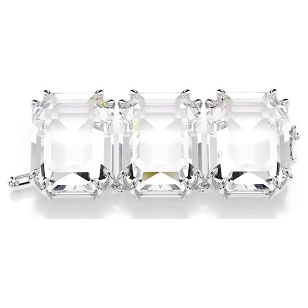 Millenia extender Octagon cut, White, Rhodium plated