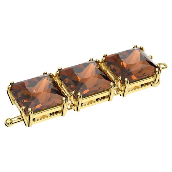 Millenia extender Square cut, Brown, Gold-tone plated - Image 3