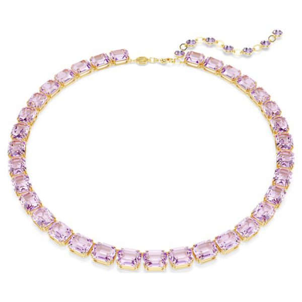 Millenia necklace Octagon cut, Purple, Gold-tone plated - Image 2