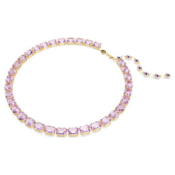 Millenia necklace Octagon cut, Purple, Gold-tone plated - Image 3