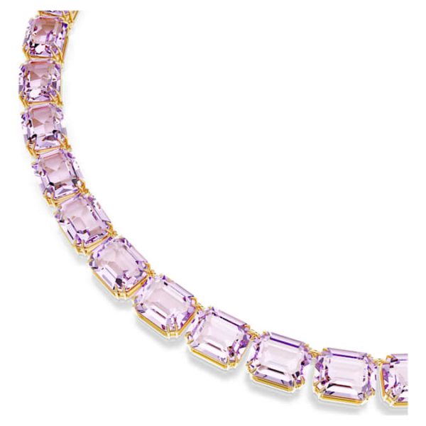 Millenia necklace Octagon cut, Purple, Gold-tone plated - Image 5