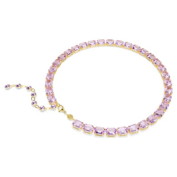 Millenia necklace Octagon cut, Purple, Gold-tone plated - Image 6