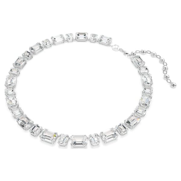 Millenia necklace Octagon cut, White, Rhodium plated - Image 3