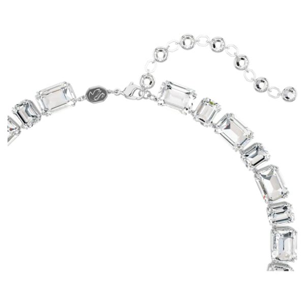 Millenia necklace Octagon cut, White, Rhodium plated - Image 4