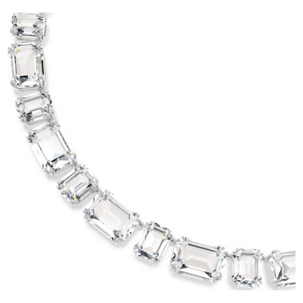 Millenia necklace Octagon cut, White, Rhodium plated - Image 5