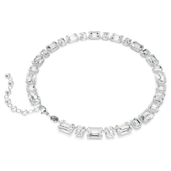 Millenia necklace Octagon cut, White, Rhodium plated - Image 6