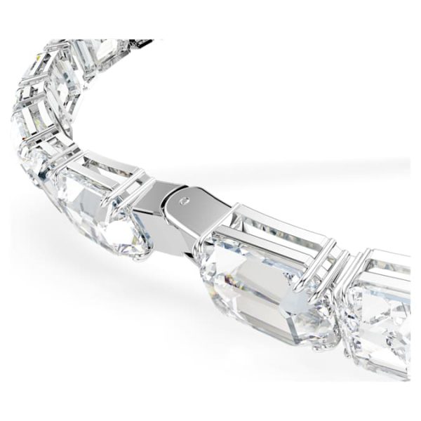 Millenia necklace Octagon cut, White, Rhodium plated - Image 4