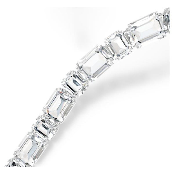 Millenia necklace Octagon cut, White, Rhodium plated - Image 5