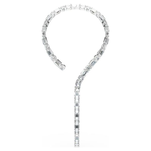 Millenia necklace Octagon cut, White, Rhodium plated - Image 7