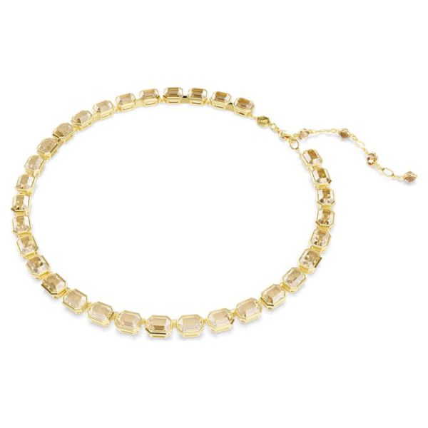 Millenia necklace Octagon cut, Yellow, Gold-tone plated - Image 3