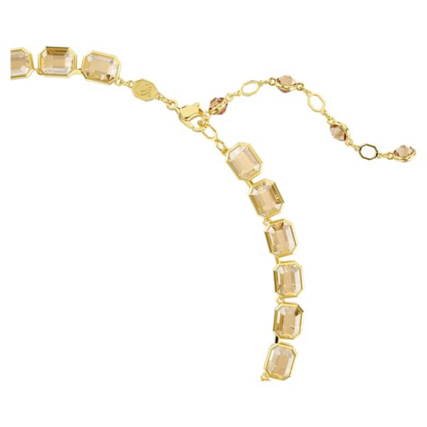 Millenia necklace Octagon cut, Yellow, Gold-tone plated - Image 4