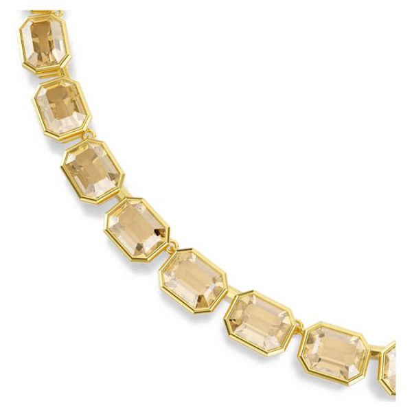 Millenia necklace Octagon cut, Yellow, Gold-tone plated - Image 5