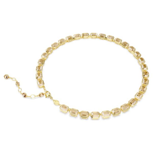 Millenia necklace Octagon cut, Yellow, Gold-tone plated - Image 6