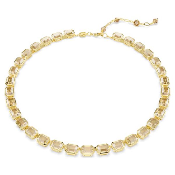 Millenia necklace Octagon cut, Yellow, Gold-tone plated - Image 8