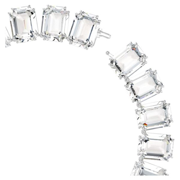Millenia necklace Oversized crystals, Octagon cut, White, Rhodium plated - Image 4
