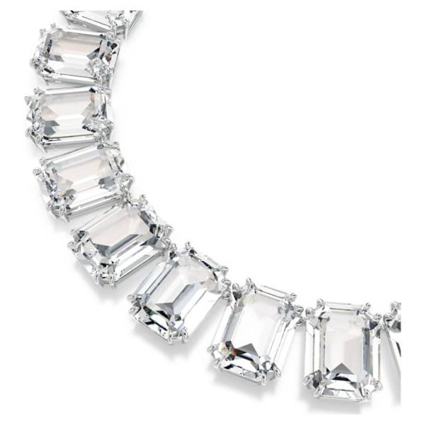 Millenia necklace Oversized crystals, Octagon cut, White, Rhodium plated - Image 5