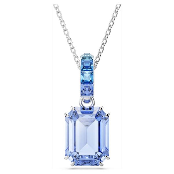 Millenia pendant Octagon cut, Blue, Rhodium plated - Image 6