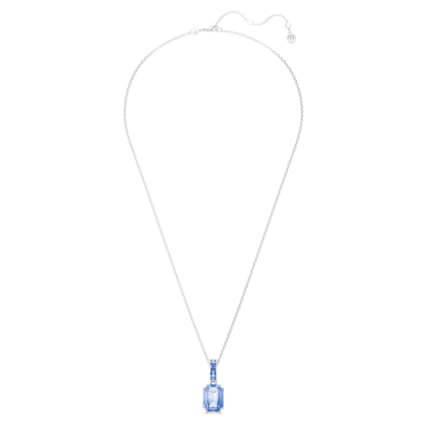 Millenia pendant Octagon cut, Blue, Rhodium plated - Image 3