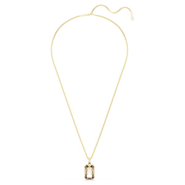 Millenia pendant Octagon cut, Caramel, Gold-tone plated - Image 3