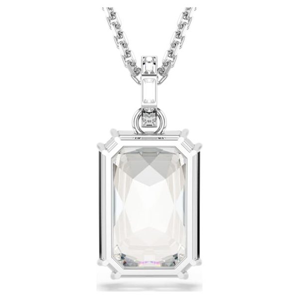 Millenia pendant Octagon cut, White, Rhodium plated - Image 6