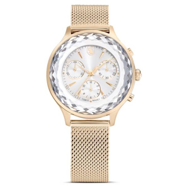Nova chrono watch Swiss Made, Metal bracelet, Gold tone, Champagne gold-tone finish - Image 2