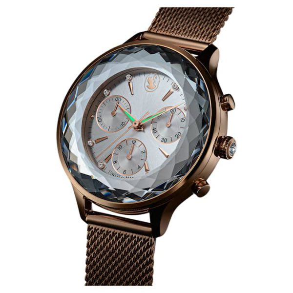 Nova chrono watch Swiss Made, Metal bracelet, Gold tone, Champagne gold-tone finish - Image 3
