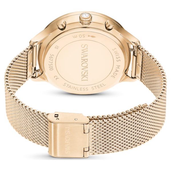 Nova chrono watch Swiss Made, Metal bracelet, Gold tone, Champagne gold-tone finish - Image 4