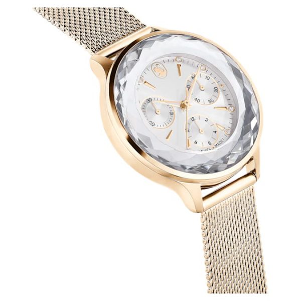 Nova chrono watch Swiss Made, Metal bracelet, Gold tone, Champagne gold-tone finish - Image 7