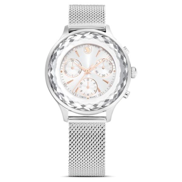 Nova chrono watch Swiss Made, Metal bracelet, Silver tone, Stainless Steel - Image 2