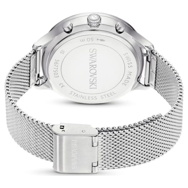 Nova chrono watch Swiss Made, Metal bracelet, Silver tone, Stainless Steel - Image 4