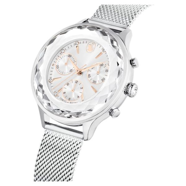 Nova chrono watch Swiss Made, Metal bracelet, Silver tone, Stainless Steel - Image 5
