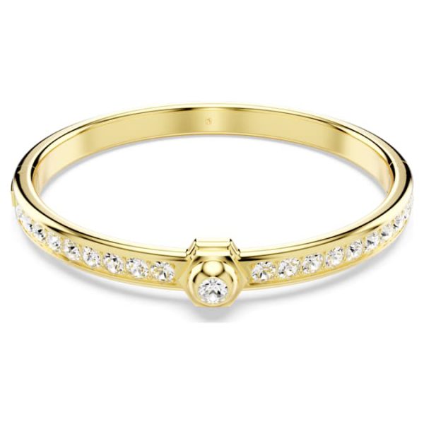Numina bangle Round cut, White, Gold-tone plated - Image 7