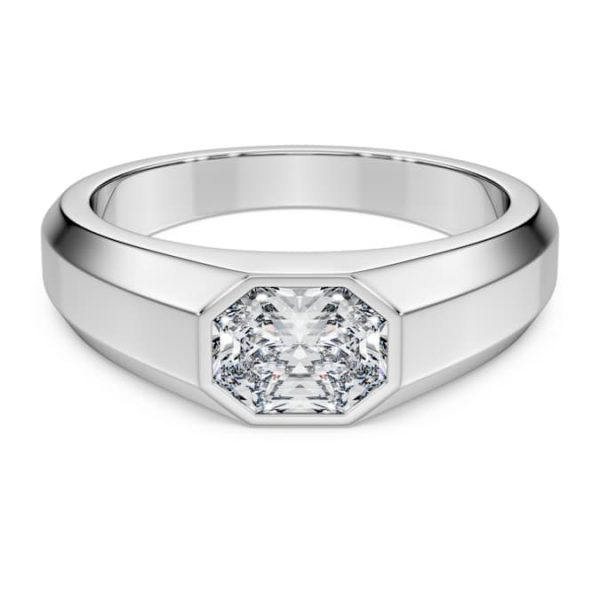 Octagon band ring Lab-grown diamonds 1.0 ct tw, Octagon shape, 14K white gold - Image 2