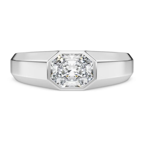 Octagon band ring Lab-grown diamonds 1.0 ct tw, Octagon shape, 14K white gold - Image 3