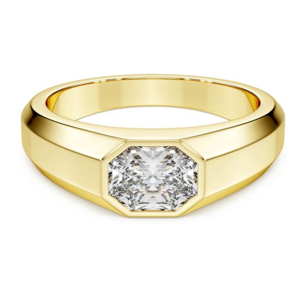 Octagon band ring Lab-grown diamonds 1.0 ct tw, Octagon shape, 14K yellow gold - Image 2