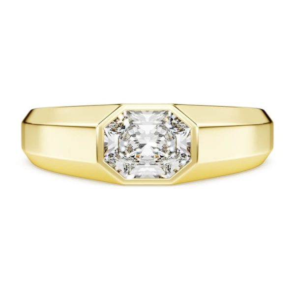 Octagon band ring Lab-grown diamonds 1.0 ct tw, Octagon shape, 14K yellow gold - Image 3
