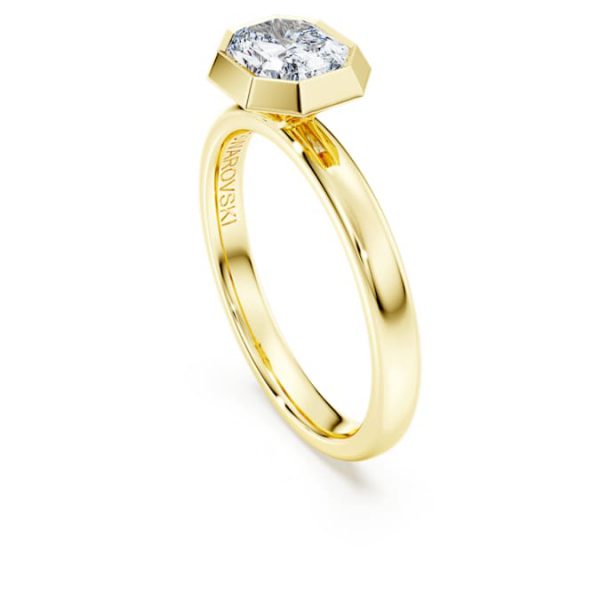 Octagon bezel ring Lab-grown diamonds 1.0 ct tw, Octagon shape, 14K yellow gold - Image 4