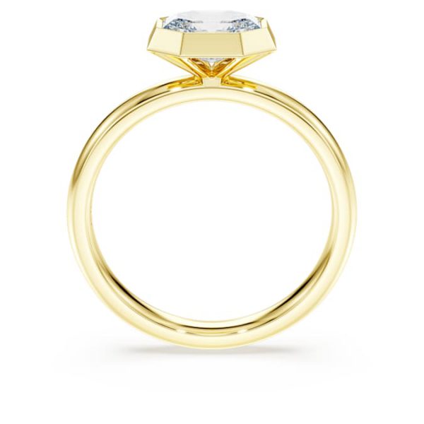 Octagon bezel ring Lab-grown diamonds 1.0 ct tw, Octagon shape, 14K yellow gold - Image 5