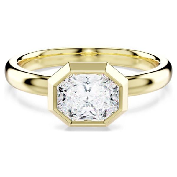 Octagon bezel ring Lab-grown diamonds 1.0 ct tw, Octagon shape, 14K yellow gold - Image 7
