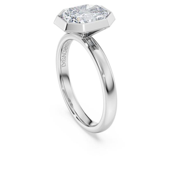 Octagon bezel ring Lab-grown diamonds 2.0 ct tw, Octagon shape, 14K white gold - Image 4